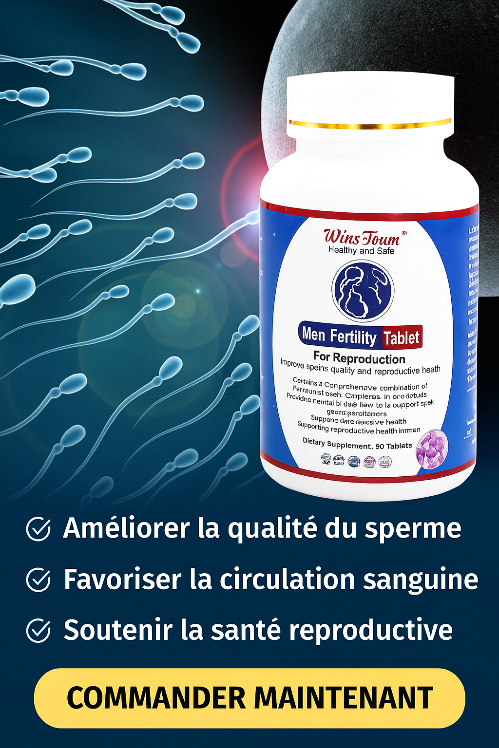 Comprimés de Fertilitè pour Homme.Contenant 60 Comprimés.